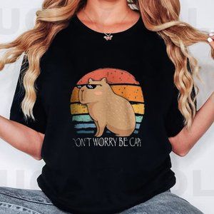 Capybara Dont Worry Be Capy Funny Rodent Classic Tshirt